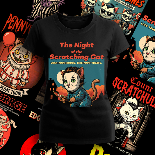 Polera The Night of the Scratching Cat Mujer