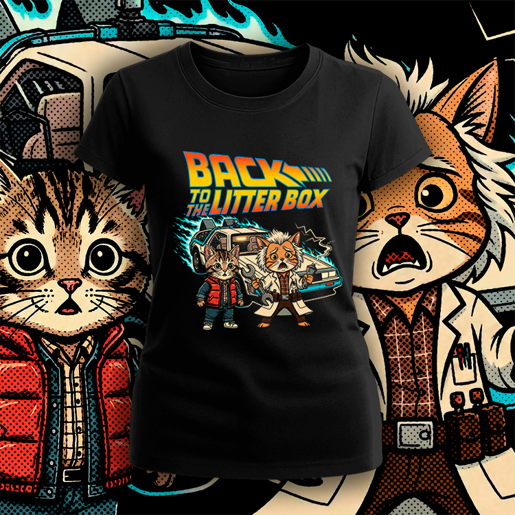 Polera Back To The Litter Box Mujer