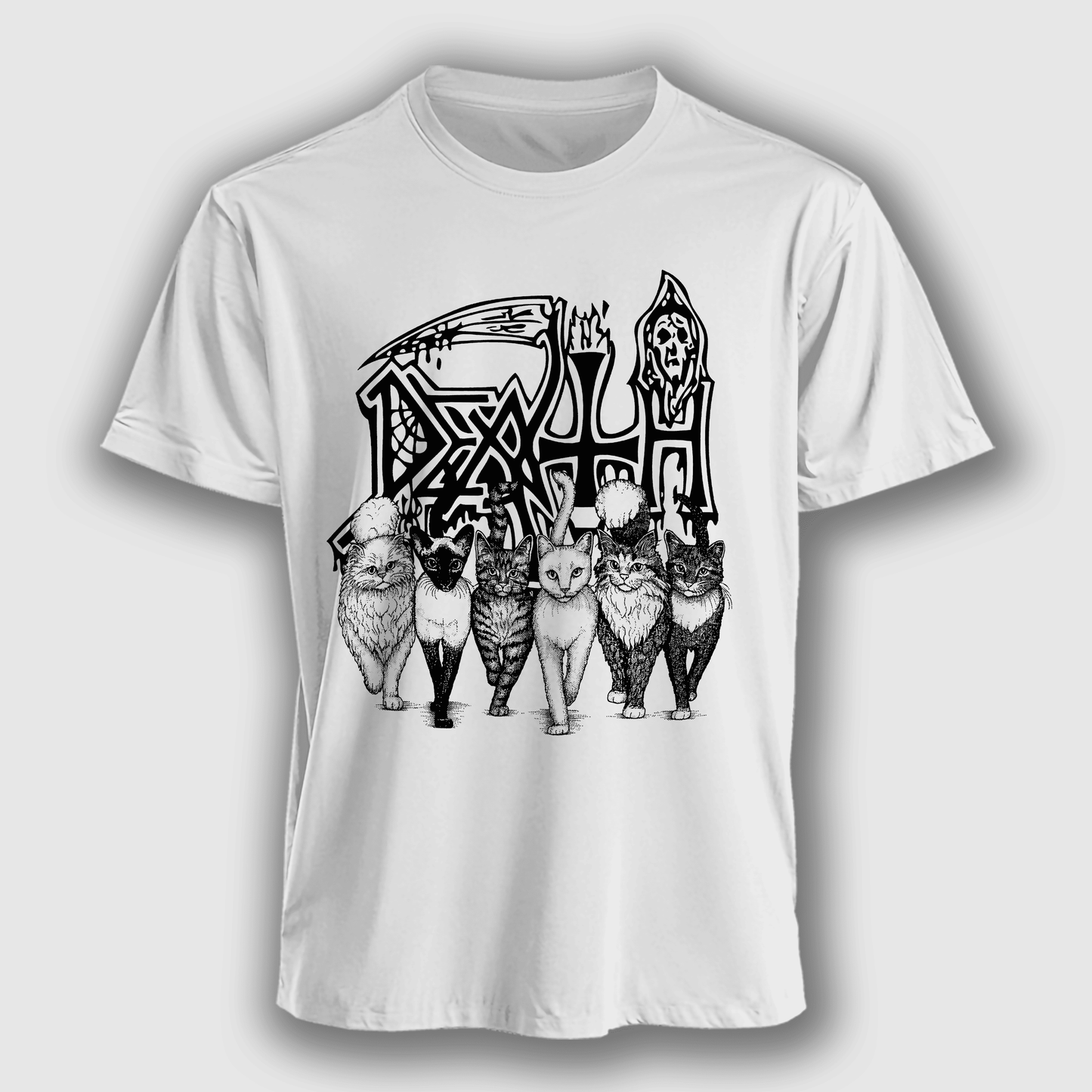 Polera Death c/ Gatitos Unisex