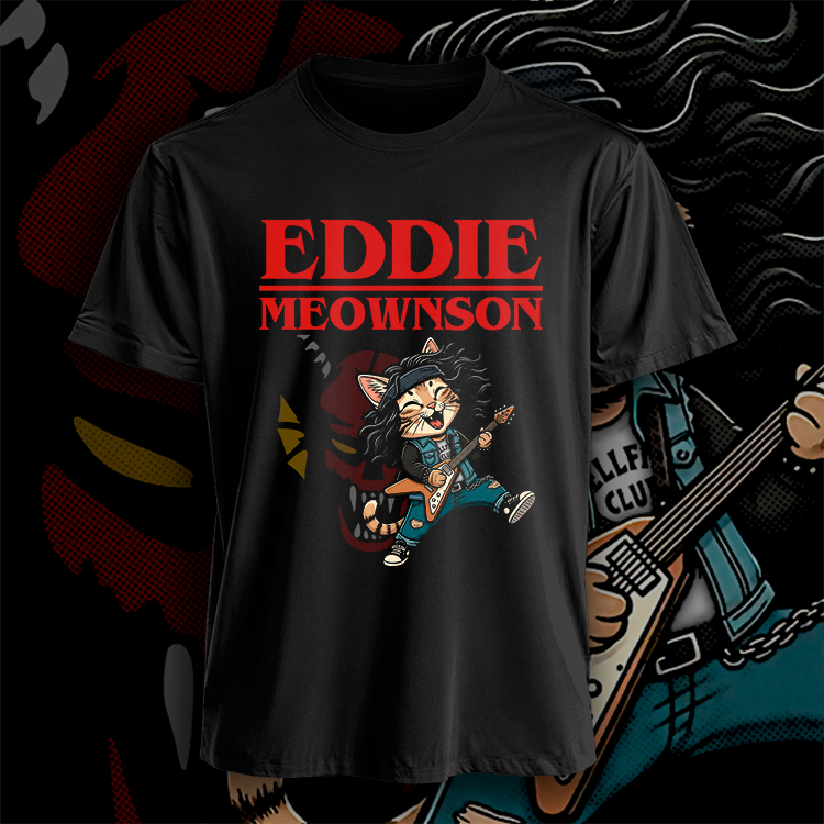 Polera Eddie Meownson Unisex