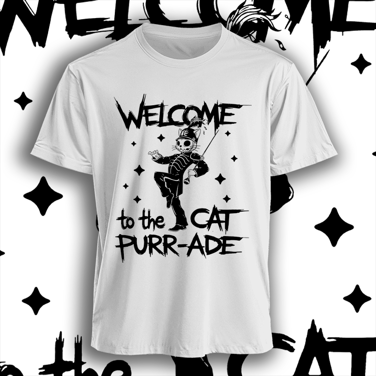 Polera Meow Chemical Romance Welcome to the Cat Purr-ade Unisex