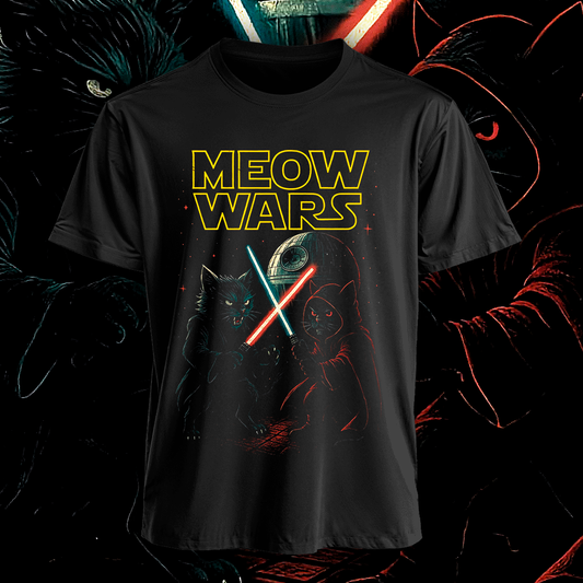 Polera Meow Wars Hombre