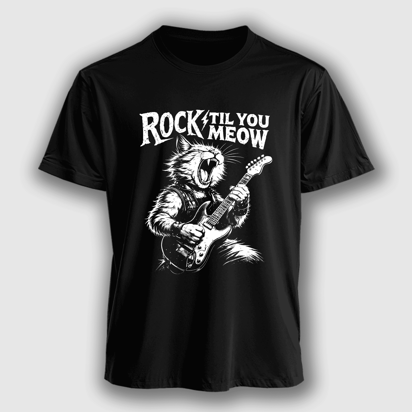 Polera Rock Til You Meow Unisex