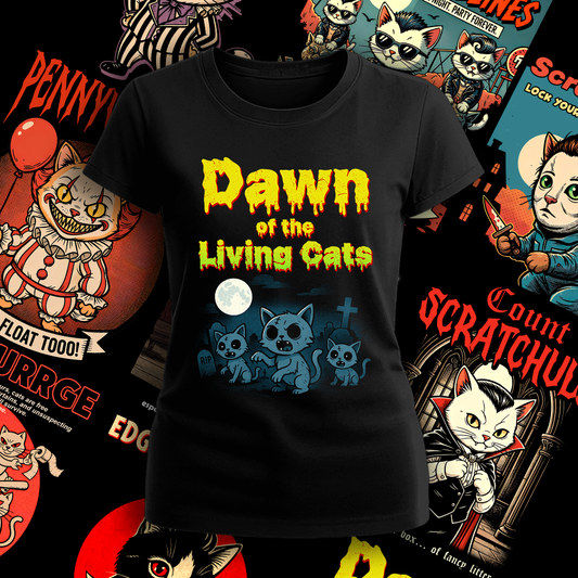 Polera Dawn of the Living Cats Mujer