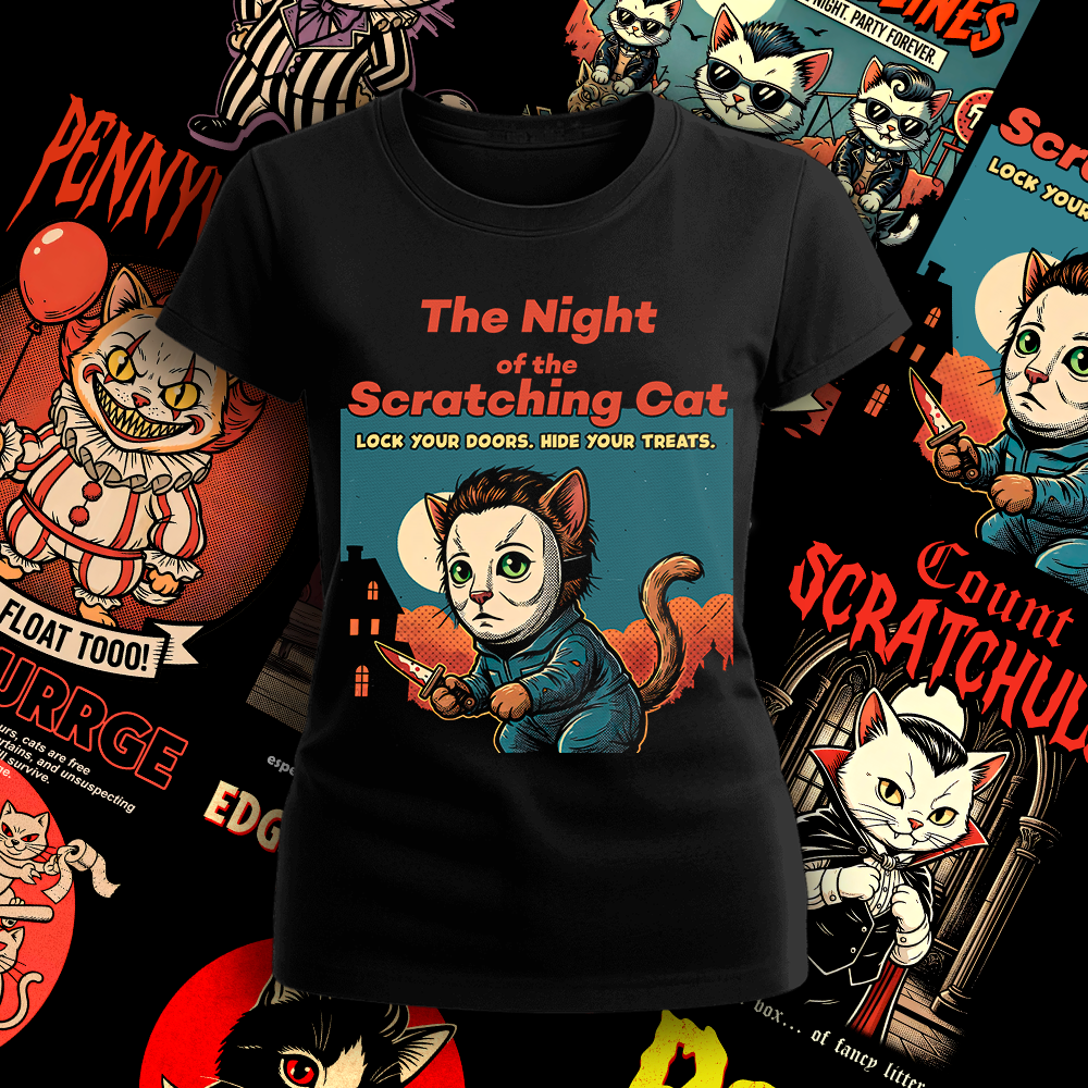 Polera The Night of the Scratching Cat Mujer
