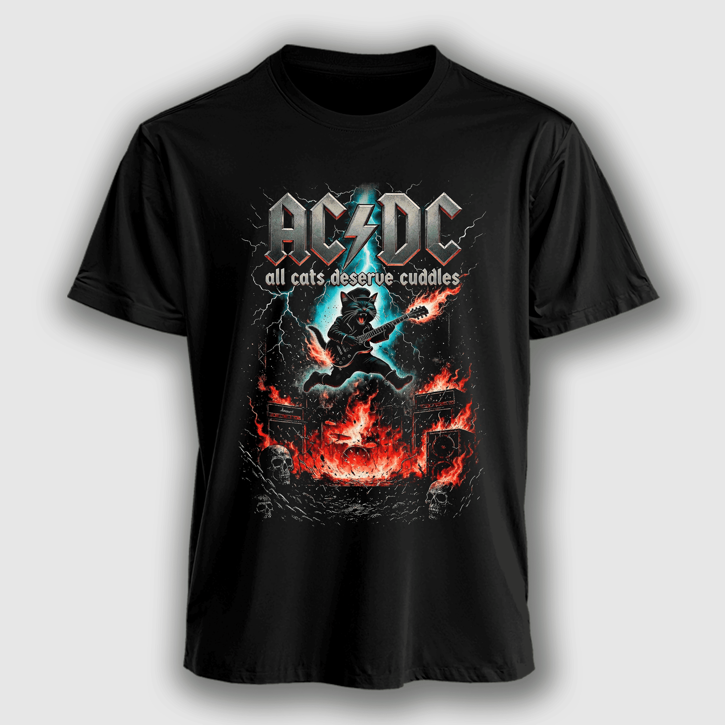 Polera All Cats Deserve Cuddles (AC/DC) Unisex