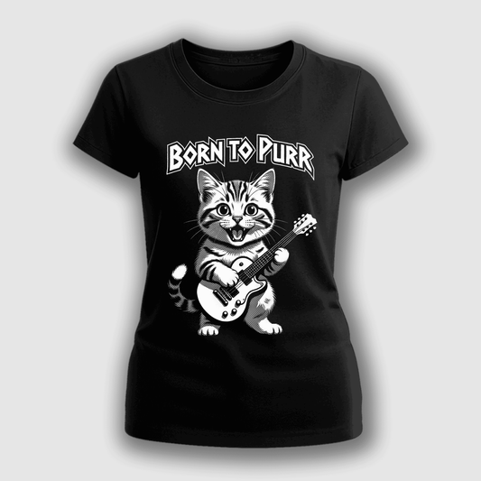 Polera Born to Purr Mujer