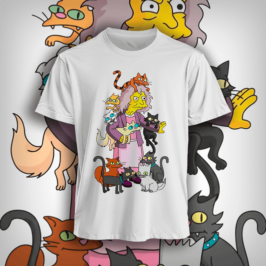 Polera Crazy Cat Lady Hombre