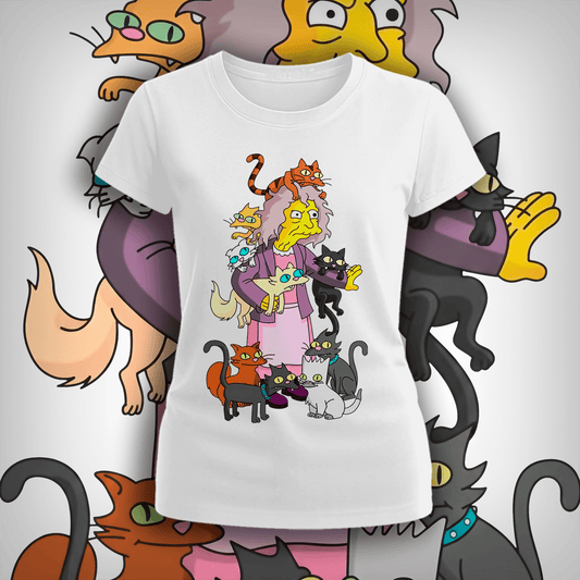 Polera Crazy Cat Lady Mujer