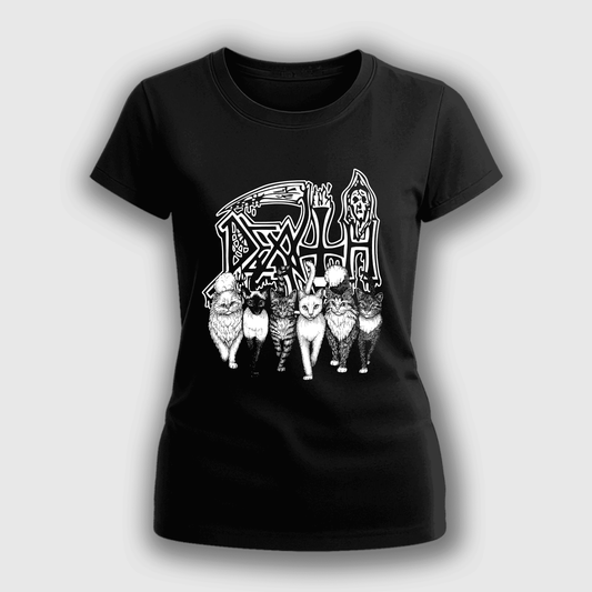 Polera Death c/ Gatitos Mujer