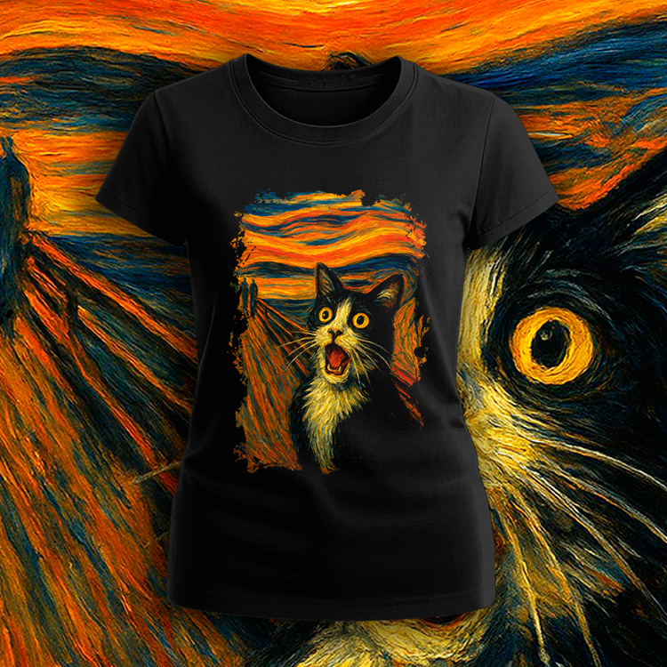 Polera El Grito en Clave de Miau Mujer