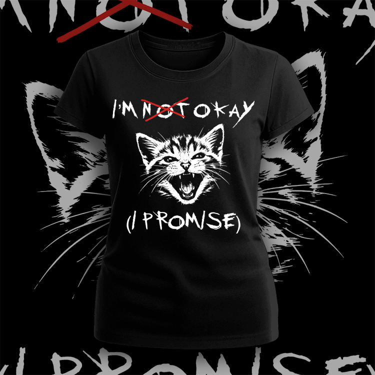 Polera Meow Chemical Romance I'm Not Okay Mujer