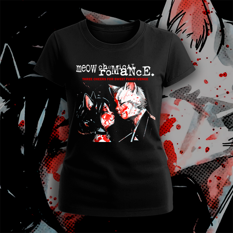 Polera Meow Chemical Romance Three Cheers For Furry-Venge Mujer