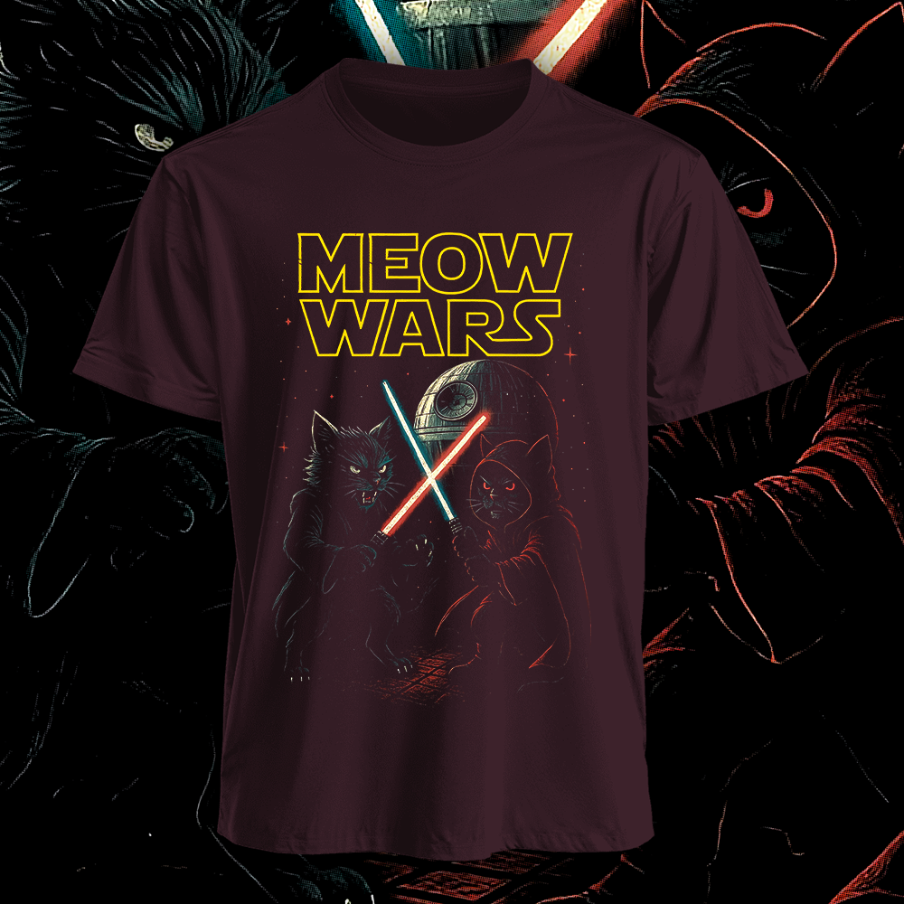 Polera Meow Wars Hombre