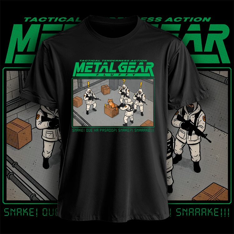 Polera Metal Gear Fluffy Hombre