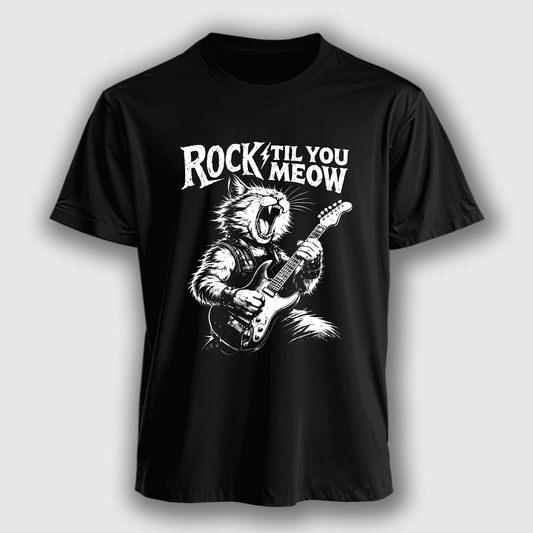 Polera Rock Til You Meow Unisex